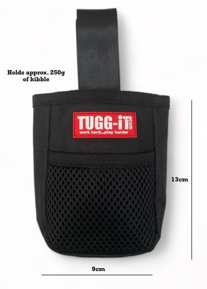 TUGG-IT Dog Training Treat Pouch (Black) NEW IMPROVED DESIGN 2024