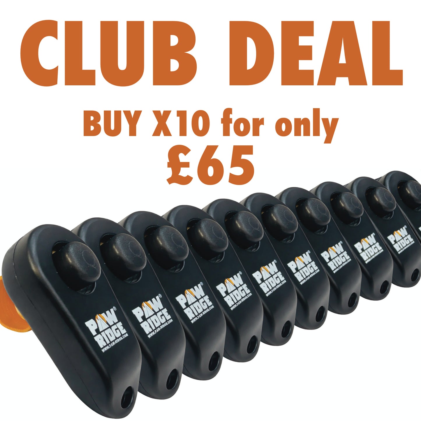 PAW RIDGE DOG TRAINING CLICKER (Finger Loop Version)